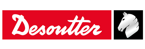 A logo featuring the word "Arle Compressors of Florida" in white cursive lettering on a red background, adjacent to a black square with a white silhouette of a horse head facing right
