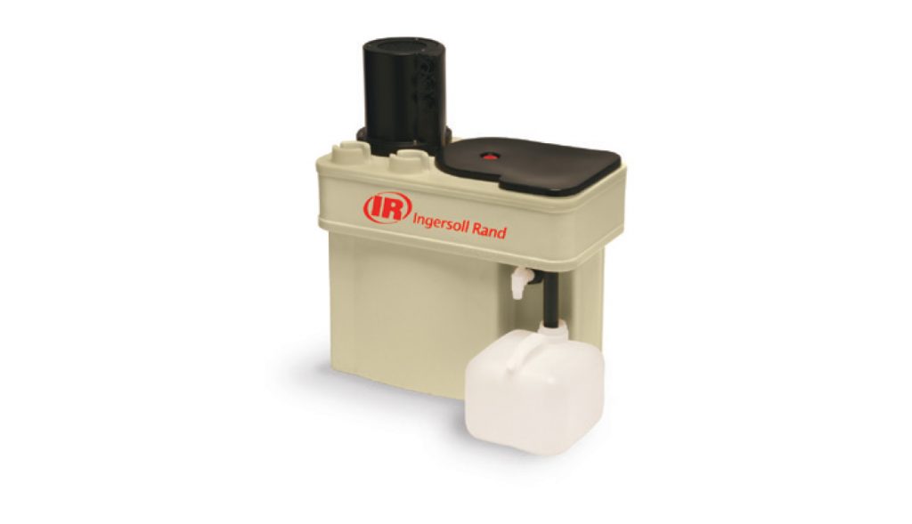 Compact air compressor lubricator system with Arle Compressors of Florida brand logo.